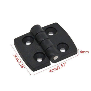 10PCS Black Plastic Door Bearing Butt Hinges Cabinet Drawer Jewellery Box Hinge