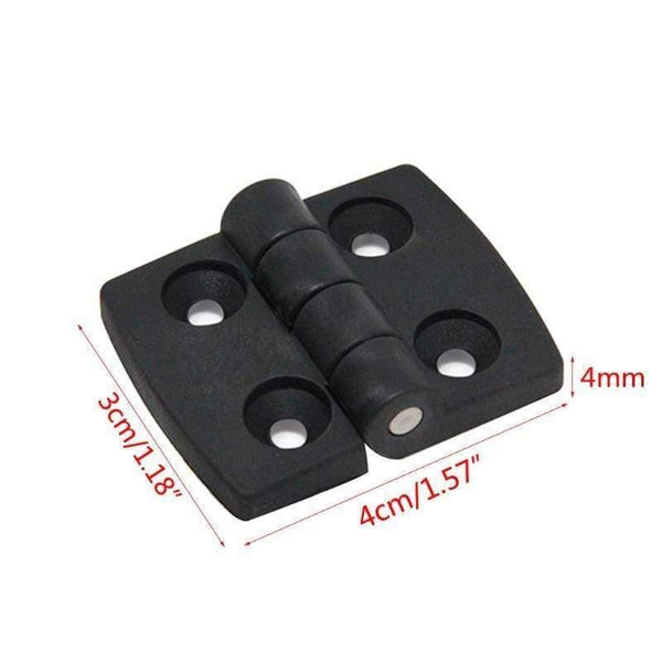 10PCS Black Plastic Door Bearing Butt Hinges Cabinet Drawer Jewellery Box Hinge