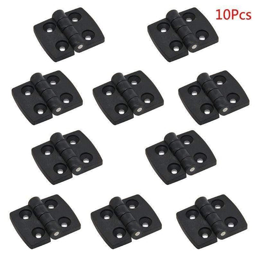 10PCS Black Plastic Door Bearing Butt Hinges Cabinet Drawer Jewellery Box Hinge