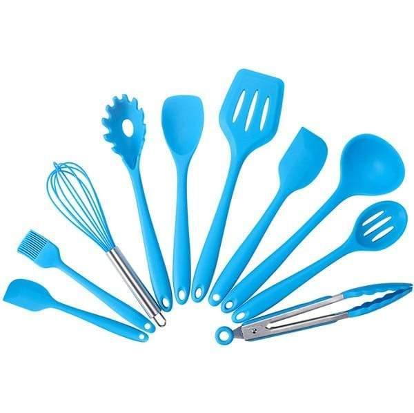 Planet Gates 10pcs Blue 10pcs 5pcs Silicone Cooking Utensils Sets Heat Resistant Kitchenware Baking Utensils Kitchen Cooking Tools Set Accessories
