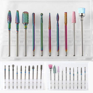 Planet Gates 10Pcs/box Quality Nail Drill Bits Electric Cuticle Clean Rotary For Manicure Pedicure Tungsten alloy Grinding Head Sander Tool