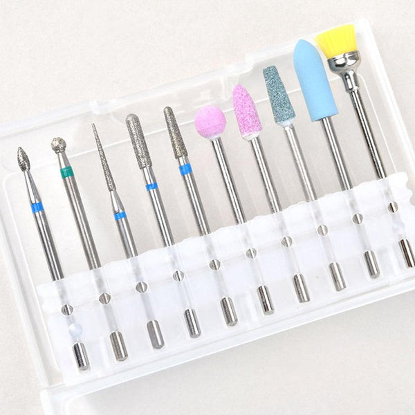 Planet Gates 10Pcs/box Quality Nail Drill Bits Electric Cuticle Clean Rotary For Manicure Pedicure Tungsten alloy Grinding Head Sander Tool