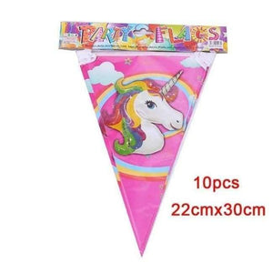 Planet Gates 10pcs C Party Theme Pony Party Supplies Sets Plate Cake Dish Pennants Tablecovers Birthday Party Decorations Kids Chrismas Decor