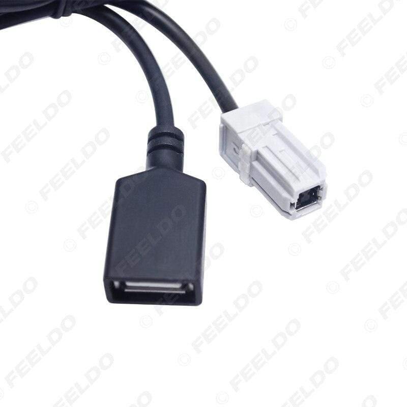 10Pcs Car Aux Audio Input Media Data Wire Original Plug To USB Adapter Conector For Toyota RAV4 EZ Verso Camry