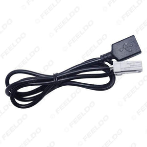 10Pcs Car Aux Audio Input Media Data Wire Original Plug To USB Adapter Conector For Toyota RAV4 EZ Verso Camry