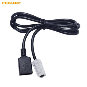 10Pcs Car Aux Audio Input Media Data Wire Original Plug To USB Adapter Conector For Toyota RAV4 EZ Verso Camry