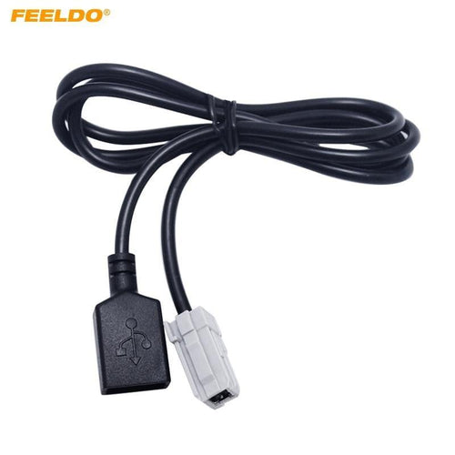 10Pcs Car Aux Audio Input Media Data Wire Original Plug To USB Adapter Conector For Toyota RAV4 EZ Verso Camry