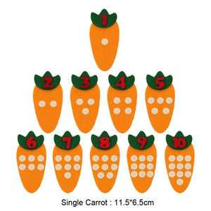 Planet Gates 10pcs Carrot Teaching Kindergarten Manual DIY Weave Cloth Baby Early Learning Education Toys Montessori Teaching Aids Math Toys