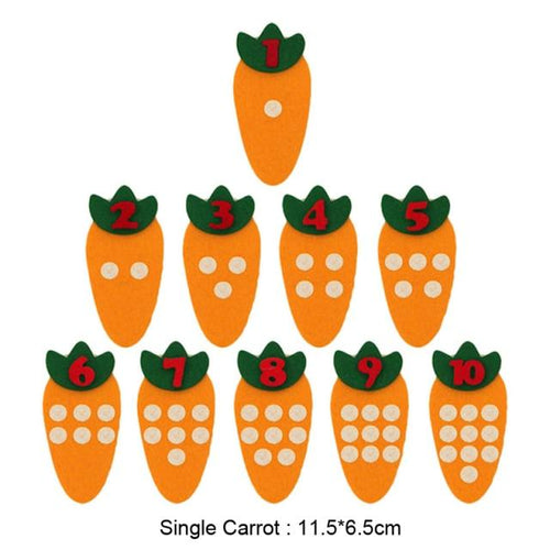 Planet Gates 10pcs Carrot Teaching Kindergarten Manual DIY Weave Cloth Baby Early Learning Education Toys Montessori Teaching Aids Math Toys