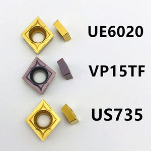 Planet Gates 10PCS CCMT060204 VP15TF UE6020 US735 internal milling cutter CCMT 060204 carbide CNC insert lathe milling cutter turning insert