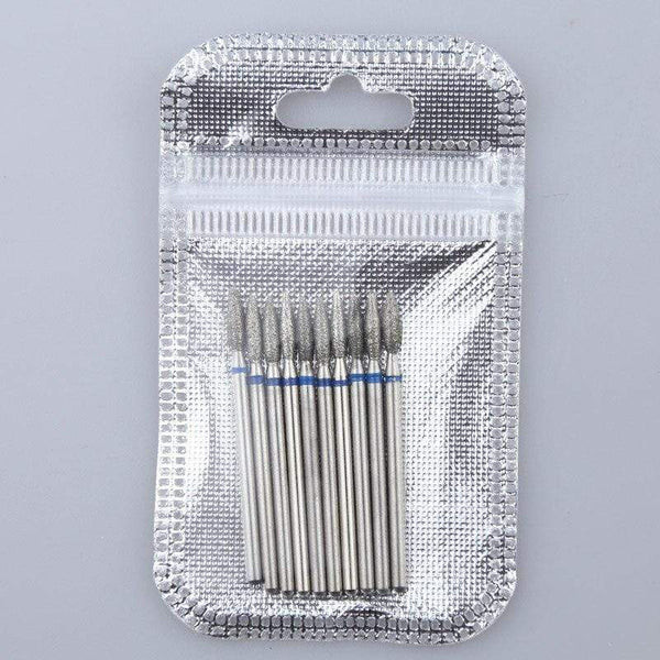 Planet Gates 10PCS Diamond Cutter for Manicure Set Diamond Rotary Burrs Set Nail Drill Bit Set Milling Cutter for Nail Art Pedicure Tool