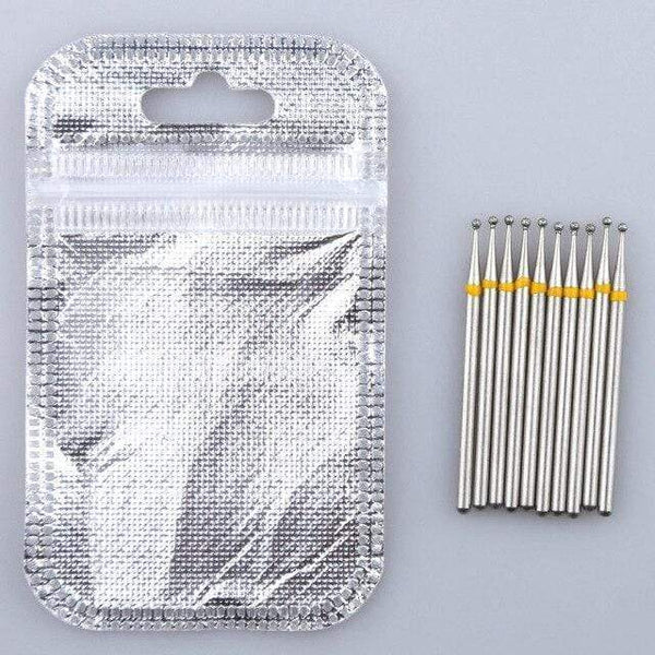 Planet Gates 10PCS Diamond Cutter for Manicure Set Diamond Rotary Burrs Set Nail Drill Bit Set Milling Cutter for Nail Art Pedicure Tool