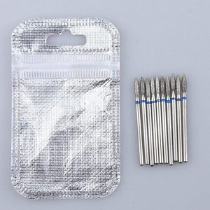 Planet Gates 10PCS Diamond Cutter for Manicure Set Diamond Rotary Burrs Set Nail Drill Bit Set Milling Cutter for Nail Art Pedicure Tool