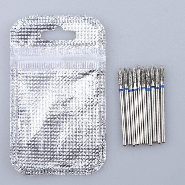 Planet Gates 10PCS Diamond Cutter for Manicure Set Diamond Rotary Burrs Set Nail Drill Bit Set Milling Cutter for Nail Art Pedicure Tool