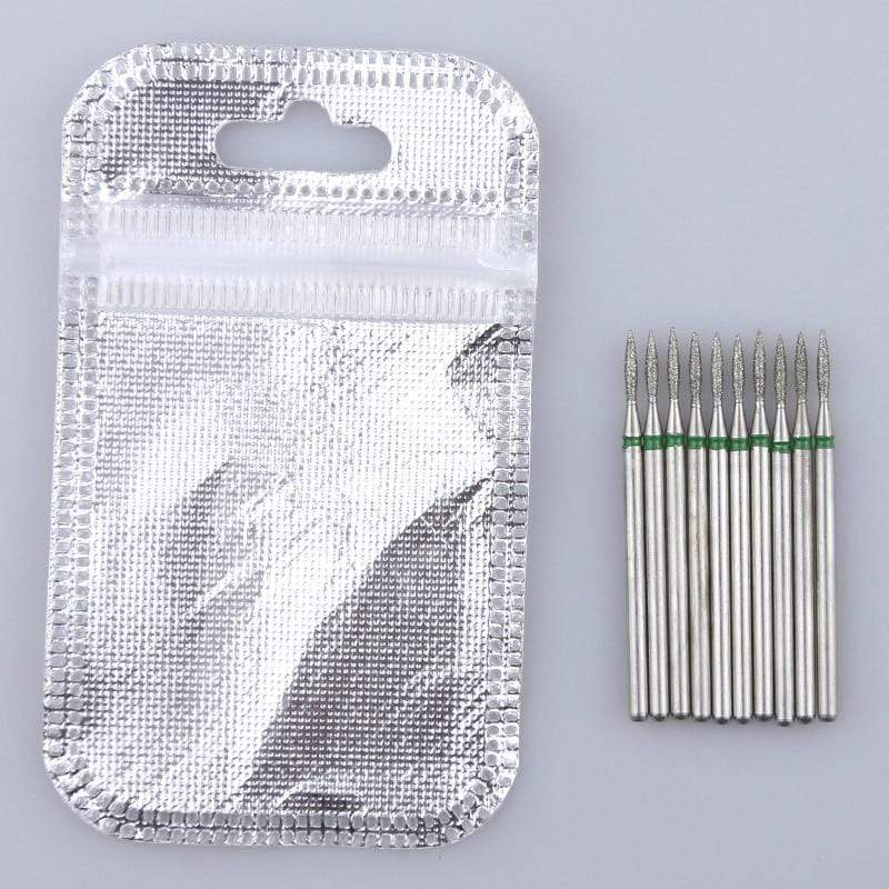 Planet Gates 10PCS Diamond Cutter for Manicure Set Diamond Rotary Burrs Set Nail Drill Bit Set Milling Cutter for Nail Art Pedicure Tool