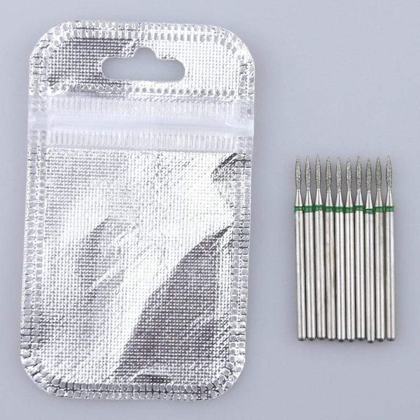 Planet Gates 10PCS Diamond Cutter for Manicure Set Diamond Rotary Burrs Set Nail Drill Bit Set Milling Cutter for Nail Art Pedicure Tool