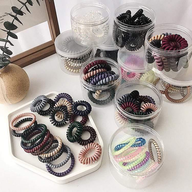 10pcs girl rubber band  headdress Headband anti-telephone line hair ring female Korean version hair band rope hair accessories