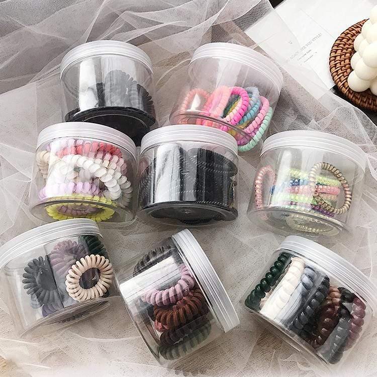 10pcs girl rubber band  headdress Headband anti-telephone line hair ring female Korean version hair band rope hair accessories