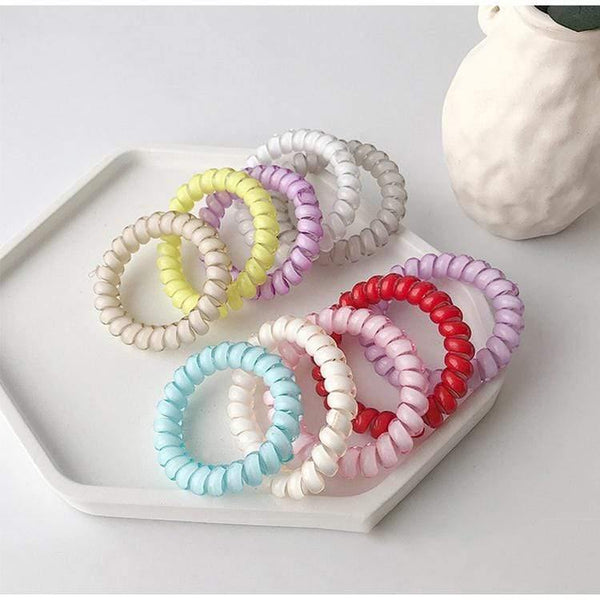 10pcs girl rubber band  headdress Headband anti-telephone line hair ring female Korean version hair band rope hair accessories
