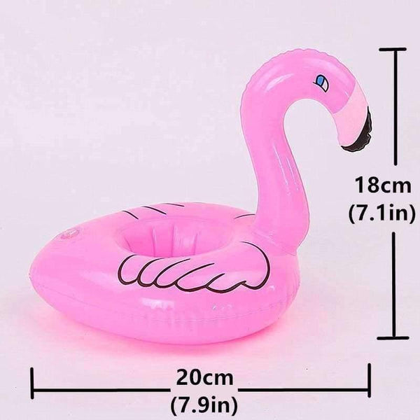 Planet Gates 10PCS Hot Flamingo Inflatable Drink Cup Holders Floating Toy Pool Event Party Hawaiian Bachelorette Party Decoration Supplies