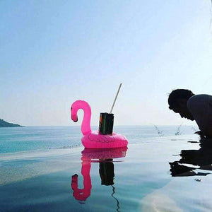 Planet Gates 10PCS Hot Flamingo Inflatable Drink Cup Holders Floating Toy Pool Event Party Hawaiian Bachelorette Party Decoration Supplies