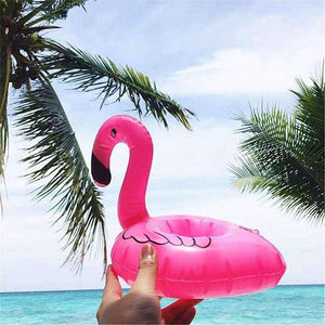 Planet Gates 10PCS Hot Flamingo Inflatable Drink Cup Holders Floating Toy Pool Event Party Hawaiian Bachelorette Party Decoration Supplies