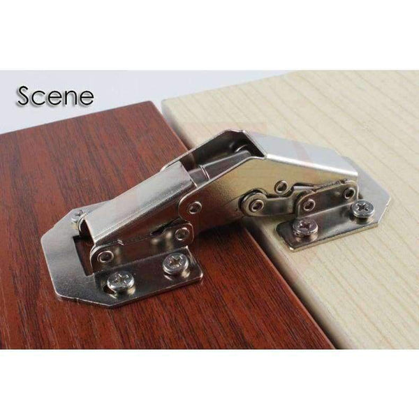 Planet Gates 10PCS KAK 90 Degree Cabinet Hinges 3 Inch No-Drilling Hole Bridge Shaped Spring Frog Hinge Cupboard Door Furniture Hardware