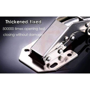 Planet Gates 10PCS KAK 90 Degree Cabinet Hinges 3 Inch No-Drilling Hole Bridge Shaped Spring Frog Hinge Cupboard Door Furniture Hardware