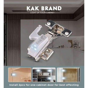 Planet Gates 10PCS KAK LED Cabinet Hinge Light Universal Kitchen Bedroom Living Room Cupboard Wardrobe 0.25W Inner Sensor light Hardware