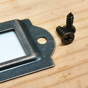 10pcs Label Pull Frame Antique Brass Golden Medicine Drawer File Name Card Holder Furniture Hardware Accessories