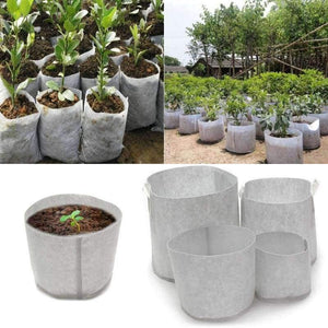 Planet Gates 10Pcs Large Size Plant Fabric Pots Plant Pouch Root Nursery Pots Seedling Grow Raising Bag Plants Holder Garden Supply