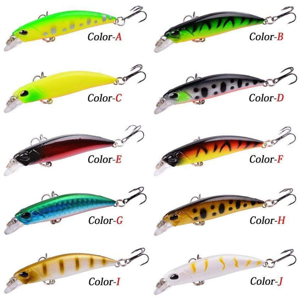 Planet Gates 10pcs Laser Slow Minnow Fishing Lure Set 4g 7cm Wobblers Crankbaits Isca Artificial Hard Bait Carp Mini Fishing Lures Pesca