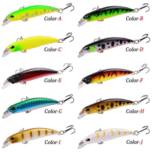 Planet Gates 10pcs Laser Slow Minnow Fishing Lure Set 4g 7cm Wobblers Crankbaits Isca Artificial Hard Bait Carp Mini Fishing Lures Pesca