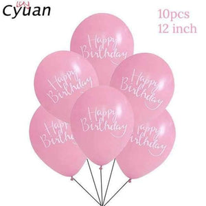 Planet Gates 10pcs latex balloons Unicorn Party Disposable Tableware Set Kids Birthday Party Paper Cup Plate Hat 1st First Birthday Party Decor Supplies