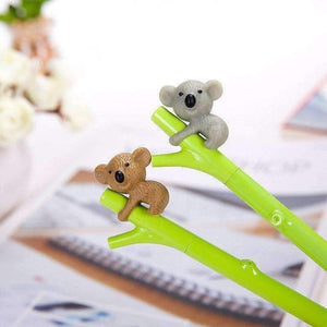 Planet Gates 10pcs/Lot 0.5mm Gel Pen Korean Cute Cartoon Koala Pens Creative Cartoon Yellow Water Pencil For Writing Students School Supplies
