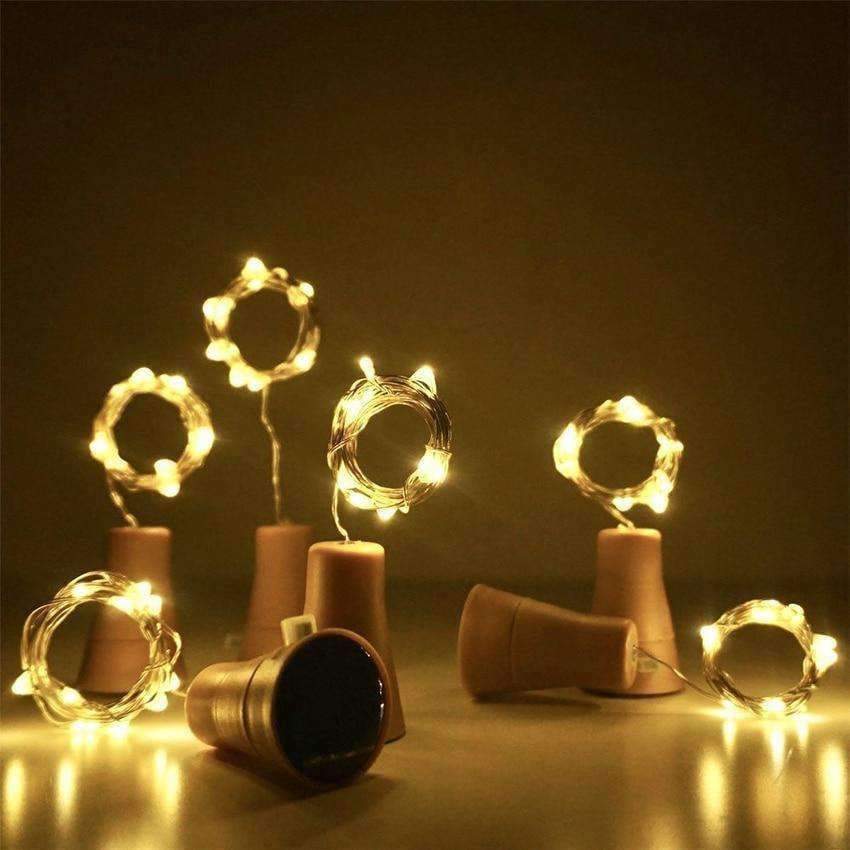 Planet Gates 10pcs/lot 10leds 15leds 20leds Solar Powered Wine Bottle Cork Shape LED String Lights Christmas Party Wedding holiday lights