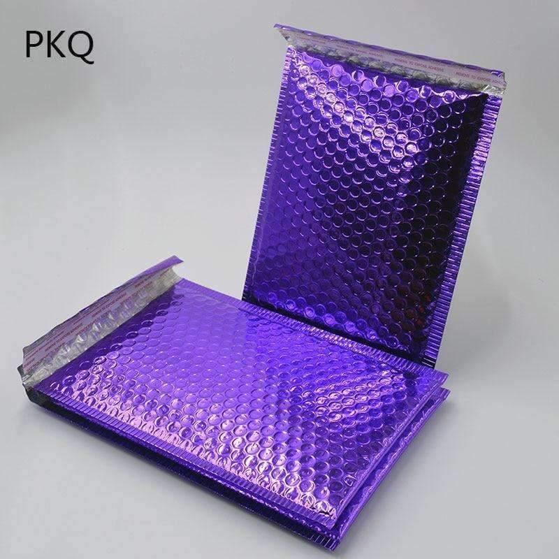 Planet Gates 10pcs/lot 29*23cm/18*23cm High quality Waterproof Purple metal Bubble Envelope Mailing Bags,mail and shipping supplies
