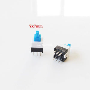 Planet Gates 10PCS/LOT 5.8x5.8 7x7 8x8 8.5x8.5mm Self Locking / UNlock Push Tactile Power Micro Switch 6 Pin Button Switches