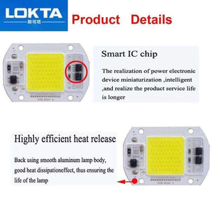 Planet Gates 10PCS/LOT COB LED Lamp Chip  15W 25W LED COB Bulb Lamp 220V Smart IC Driver Cold Warm White LED Spotlight Floodlight Chip