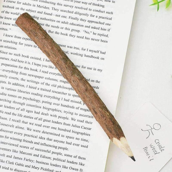 Planet Gates 10pcs/lot Creative Tree Bark Pencil Cute Kawaii Wooden Pens For Kids Writing Gift School Supplies