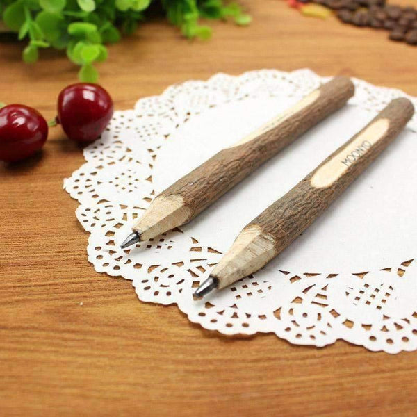 Planet Gates 10pcs/lot Creative Tree Bark Pencil Cute Kawaii Wooden Pens For Kids Writing Gift School Supplies