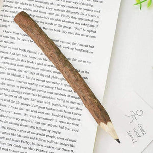 Planet Gates 10pcs/lot Creative Tree Bark Pencil Cute Kawaii Wooden Pens For Kids Writing Gift School Supplies