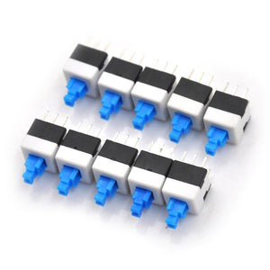 Planet Gates 10PCS/Lot High Quality Electronic 8*8mm 6Pin Push Tactile Power Micro Switch Self Lock On/Off Button Latching Switch