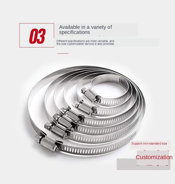 Planet Gates 10pcs/Lot High Quality Screw Worm Drive Hose Clamp 304 Stainless Steel Hose Hoop Pipe Clamp Clip