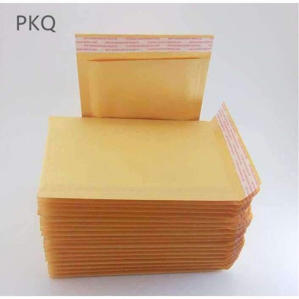 Planet Gates 10pcs/lot Kraft Paper Bubble Envelopes Bags Yellow Mailers Padded Shipping Envelope With Bubble Mailing Bag Business Supplies