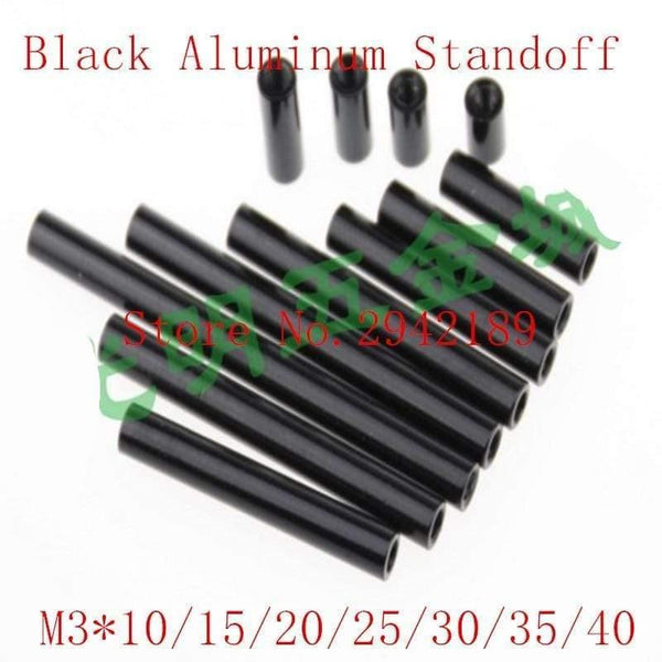 10pcs/lot  M3 Aluminum Spacer  M3*5/6/8/10/12/15/20/25/30/35/37/40/45/50 Black Anodizing Aluminum Round Standoff Spacer Long Nut