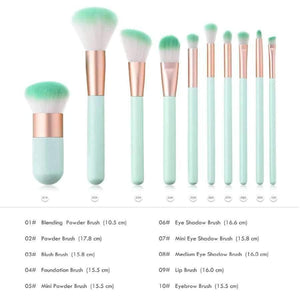 Planet Gates 10pcs/lot Makeup Brush Tools Face Eyeshadow Foundation Make Up Brushes Beauty Set Blush Professional Kit Brand New Hot Selling