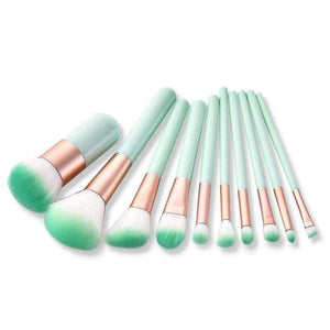Planet Gates 10pcs/lot Makeup Brush Tools Face Eyeshadow Foundation Make Up Brushes Beauty Set Blush Professional Kit Brand New Hot Selling