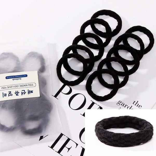 10Pcs/Lot New High Elastic Basic Rubber Bands Simple Hairband Girls Headwear Solid Color Headband Fashion Women Hair Accessories