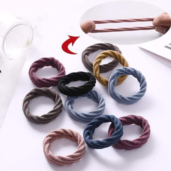10Pcs/Lot New High Elastic Basic Rubber Bands Simple Hairband Girls Headwear Solid Color Headband Fashion Women Hair Accessories